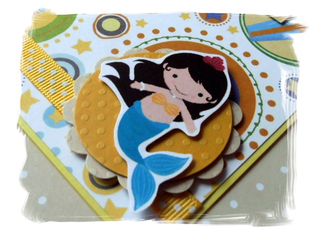 Little Mermaid Happy Birthday Handmade Card