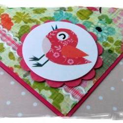 Little Bird Chirping Happy Birthday Handmade Card