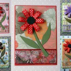 Blank Card - Blooming Flowers (set of 5) - Best Seller